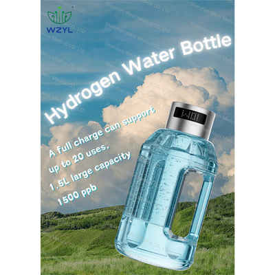 Harga yang bagus Botol Air Hidrogen H2 Portable Rechargeable SPE 1.5L Kapasitas Besar on line